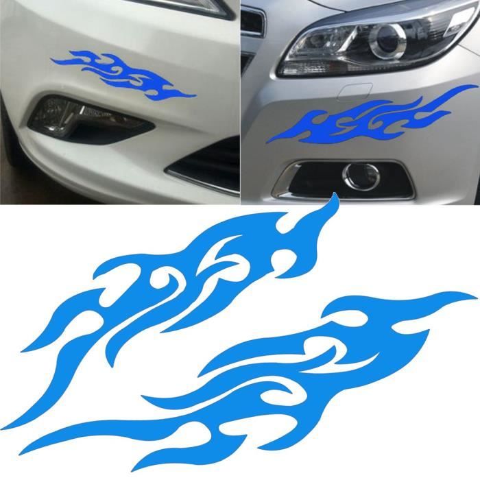 Voiture Sticker Autocollant Décalé en Vinyle à la Flamme Bleu Cdiscount Auto Voiture Sticker Autocollant Décalé en Vinyle à la Flamme Bleu Cdiscount Auto