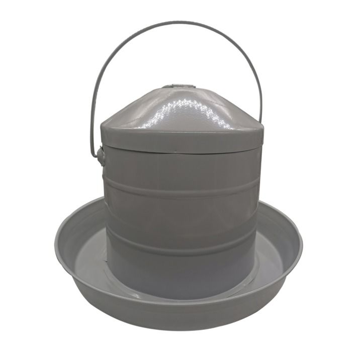 Meilleurs prix pour Abreuvoir Poule Galvanisé Gris Avec Anse 8l - Gaun