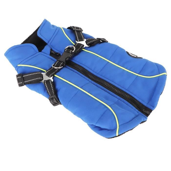 Comparer les prix de Manteau Chien Hiver Chaud Imperméable Réfléchissant - OMABETA - Bleu - Polyester, peluche - Oui