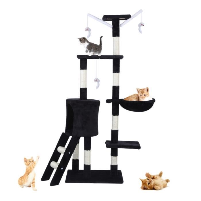Arbre A Chat Avec Perchoirs A Griffer Chaise Longue Et Echelle Pour Chat Tour De A Plusieurs Niveaux Pour Chat De Maison De Jeu Achat Vente Arbre A Chat Arbre