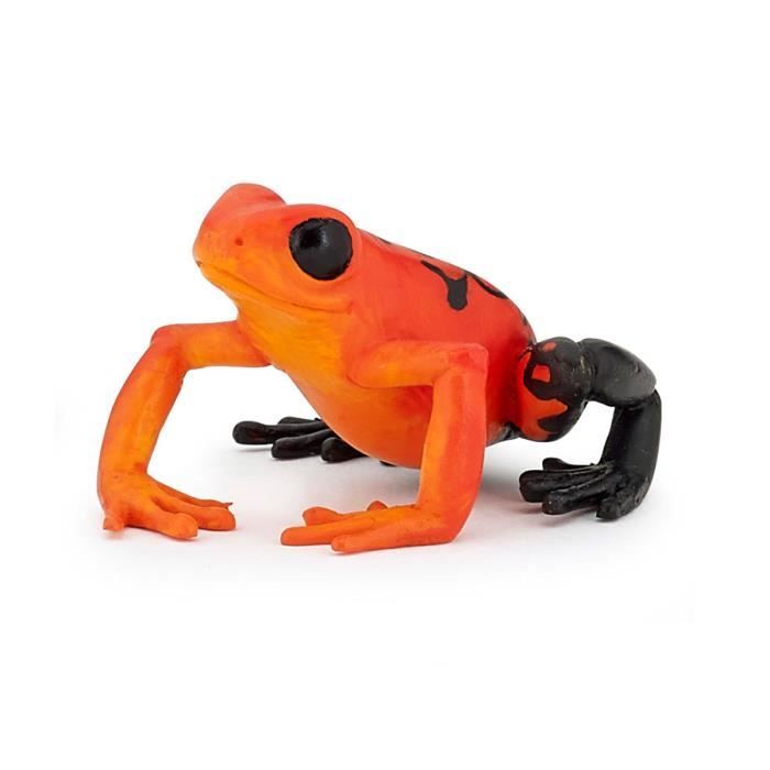 figurine - papo - grenouille équatoriale - rouge et noir - 3 ans et plus - intérieur