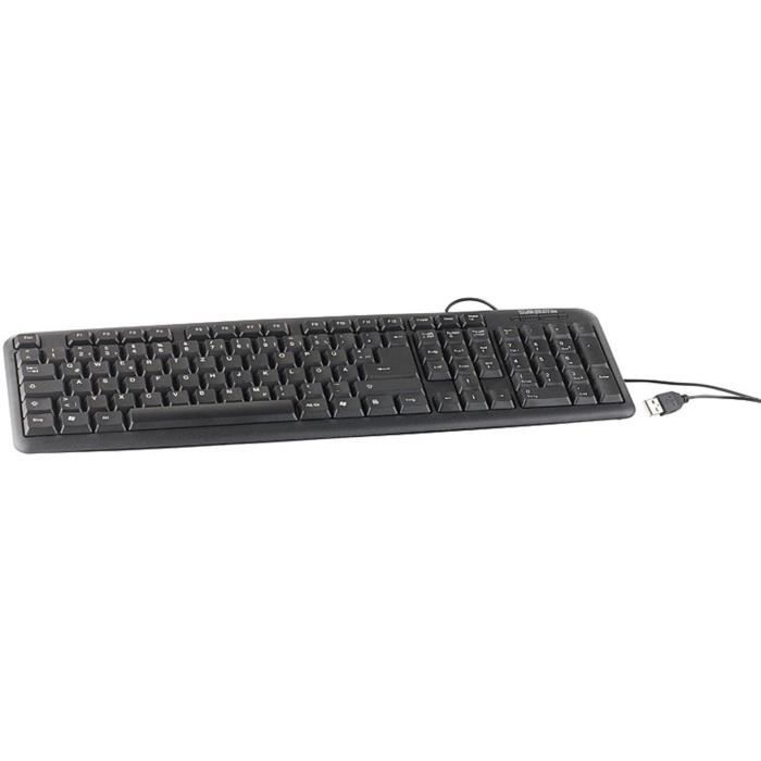 Clavier USB standard – Pearl – AZERTY – Pavé numérique – Filaire – Ergonomique