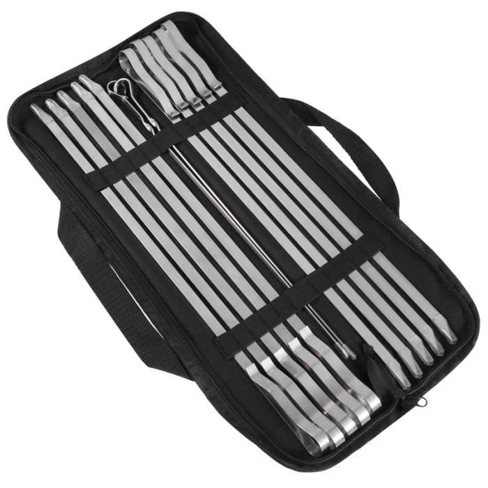 20 Brochettes De Barbecue En Acier Inoxydable - Longueur 30 Cm, Réutilisables, Plat - Pour Brochettes De Viande, Légumes, Poisson - 2