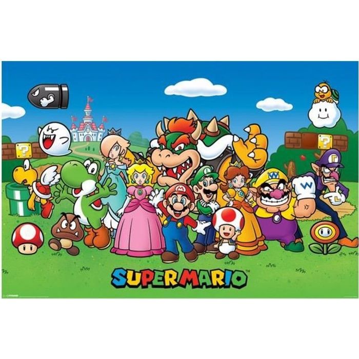 Poster Super Mario Personnages 61 x 91cm