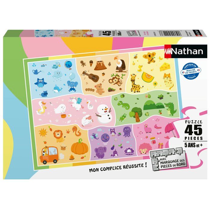 Nathan-Puzzle enfants 45 pièces-Un monde de couleurs-dès 5 ans-Puzzle de qualité supérieure-Carton épais et résistant-12004293