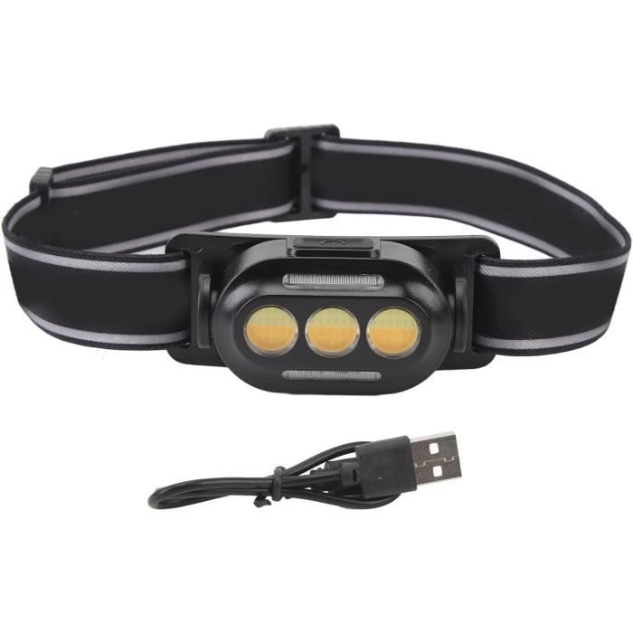 Lampe Frontale LED Rechargeable (2 Pièces), Torche Frontale Avec Détecteur De Mouvement,5 Modes éclairage à 230°,for Enfants Adultes Camping Randonnée | Leroy Merlin