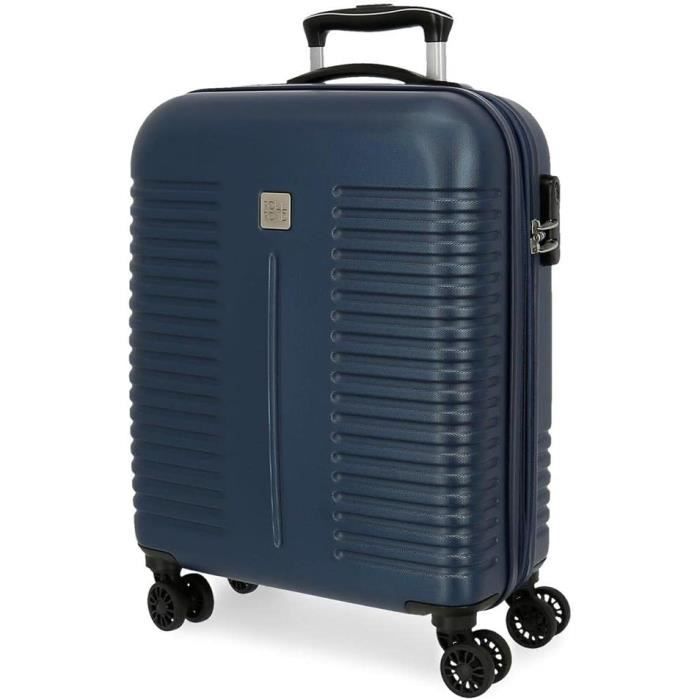 Valise Cabine Enfant Spiderman – Trolley Rigide ABS 55 Cm Bleu Avec 4 Roues Doubles Et Serrure à Code