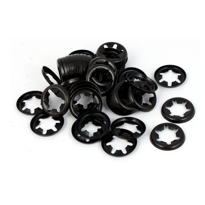 30 Clips De Fixation Noirs Pour Voiture – Rivets Poussoirs En Plastique Pour Garniture Auto, Tapis, Panneaux (5x4mm)