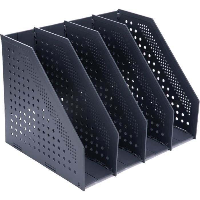 FRETONBA Porte-revues pliable, Porte Revue Bureau avec 3 Compartiments
