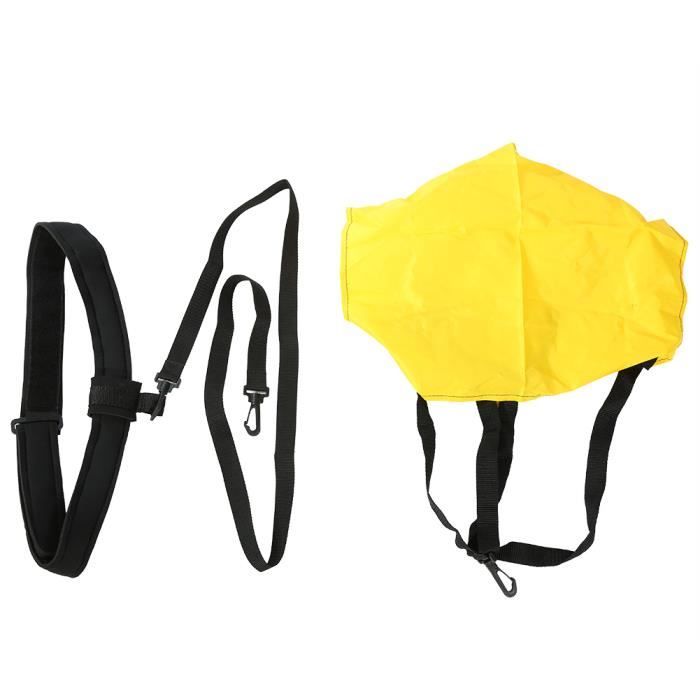 Ceinture De Résistance Natation Avec Parachute - Renfort Double - Jaune Ou Noir - Entraînement Puissant