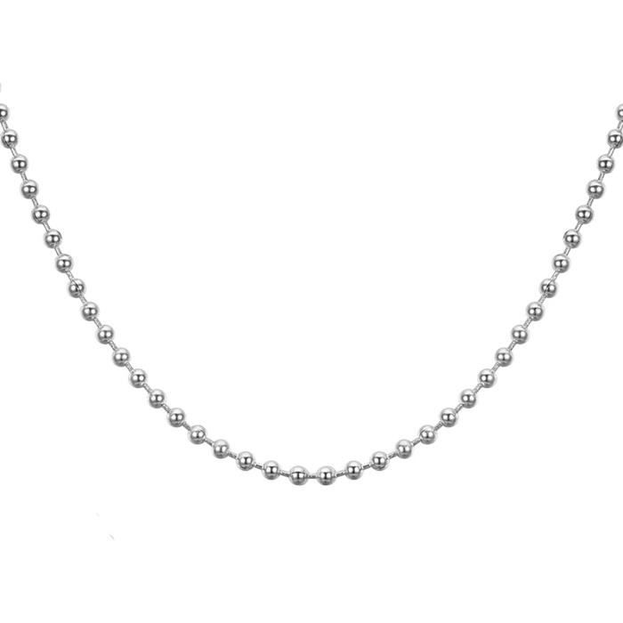 10 Brins Chaîne à Billes 60cm Inox Avec Connecteurs - Kit Bijoux Bricolage