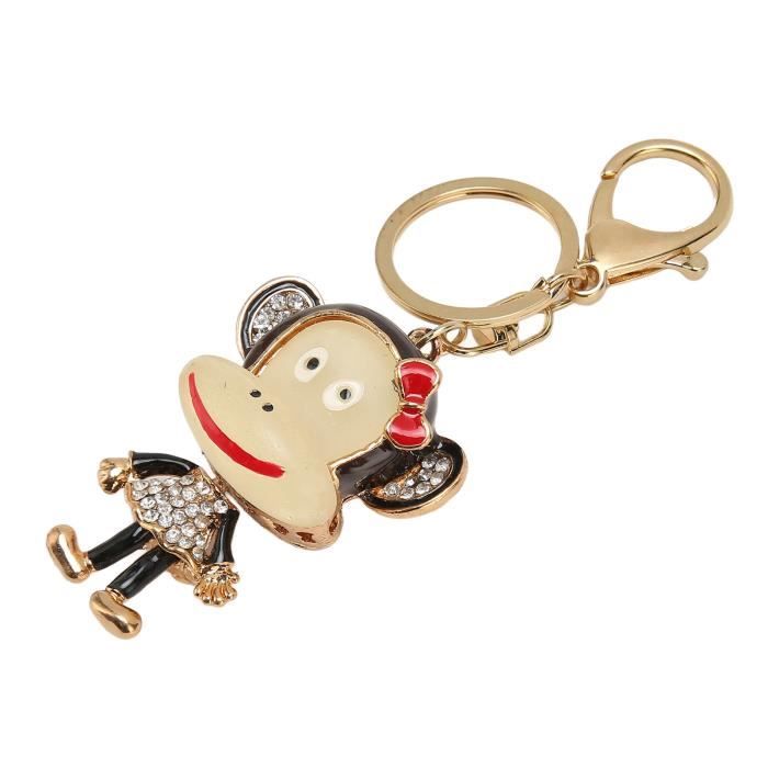 SUCPorteclés singe Singe Porteclés Alliage Porteclés, Dessin Animé Mignon Petit Singe Porte