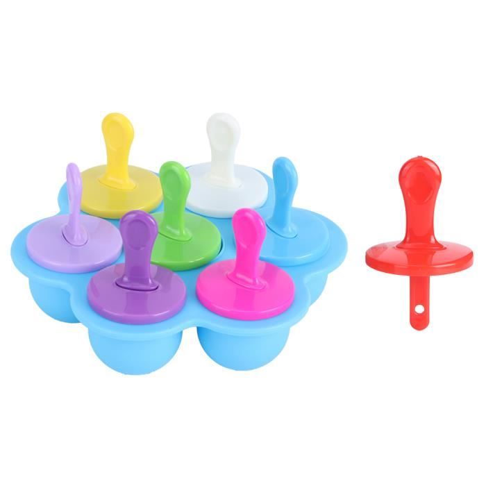 2 Moules à Crème Glacée Silicone Réutilisables Avec Bâtonnets Et Couvercles - Popsicle Motifs Amusants