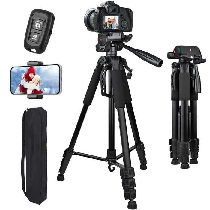 Trépied Caméra-Bluetooth Télécommande-Convient aux trépieds pour appareils photo/téléphones portables(Noir)