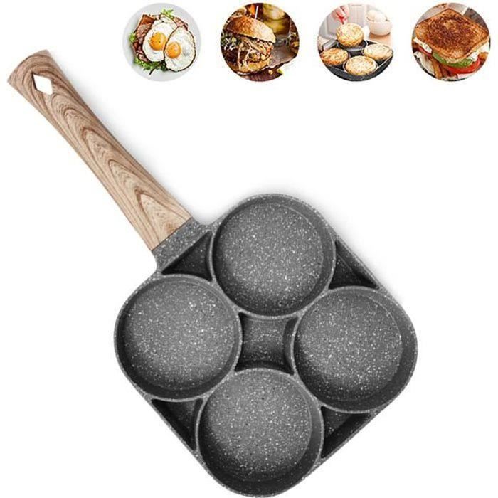 Poêle à Omelette Poêles à Frire 4 Trous Poêle à Omelette