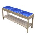Table à sable et eau en bois AXI | Activité pour bébé | 3 récipients et étagère | 124 x 50 cm-1