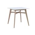 Miliboo - Table de bar carrée bois et blanc LEENA-1