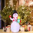 5pcs 1.5m Bonhomme de neige gonflable- bonhomme de neige gonflable, décoration de Noël avec lumière LED, pour Noël, jardin, cour-1