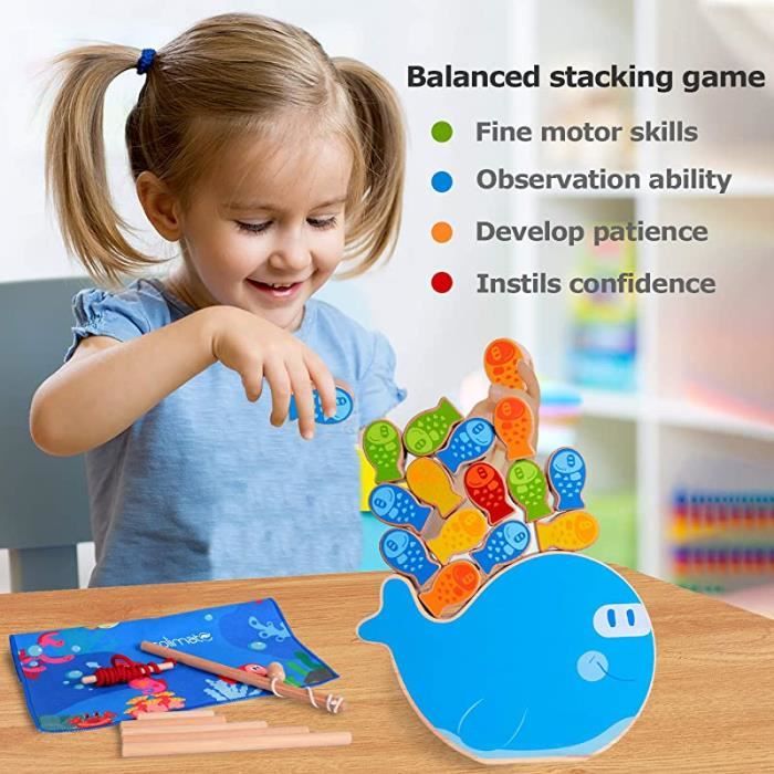 Jouet Enfant 3 Ans Jeux pour Enfants Montessori Jouets en Bois Magnetique Puzzle Busy Board Jeu Jeux Enfant 3 4 5 6 7 Ans Jouet Garcon Fille 3-6 Ans Cadeau Anniversaire de