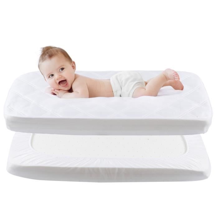 Drap housse 50x90 drap housse berceau couffin bebe imperméable protege  matelas de YOOFOSS - Cdiscount Puériculture & Eveil bébé