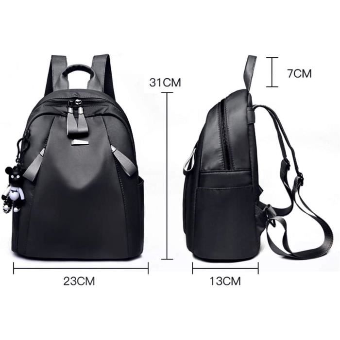 Sac à Dos Femme Léger En Nylon - Multifonction Eshow 23L, Bandoulière Ou Cartable, Idéal Randonnée, École, Voyage, Vélo