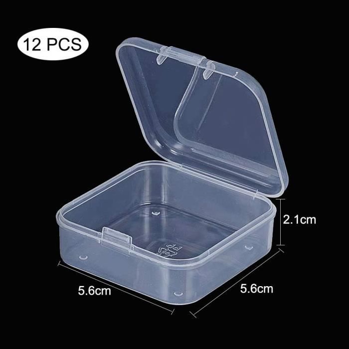 Lot De 12 Boîtes Transparentes PP 10,5×7,6×2,5 Cm – Pour Cartes, Bijoux Ou Petits Accessoires