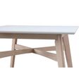 Miliboo - Table de bar carrée bois et blanc LEENA-2