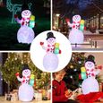 5pcs 1.5m Bonhomme de neige gonflable- bonhomme de neige gonflable, décoration de Noël avec lumière LED, pour Noël, jardin, cour-2