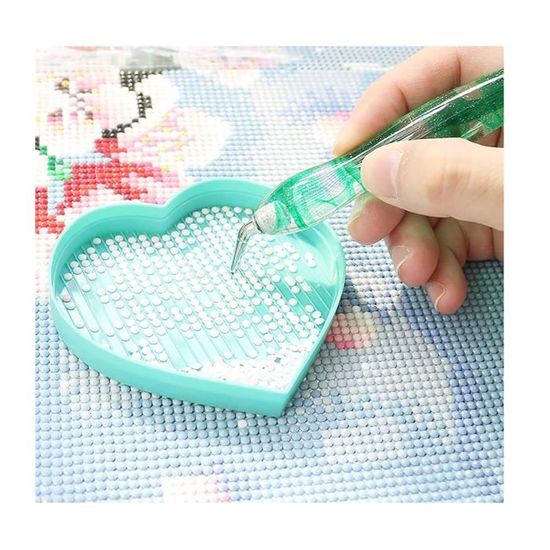 Kit Stylo Et Accessoires Pour Peinture Diamant 5D - Stylo Double Tête, 5 Pointes, Rouleau, Pâte à Colle - Boîte Rangement Incluse - 2