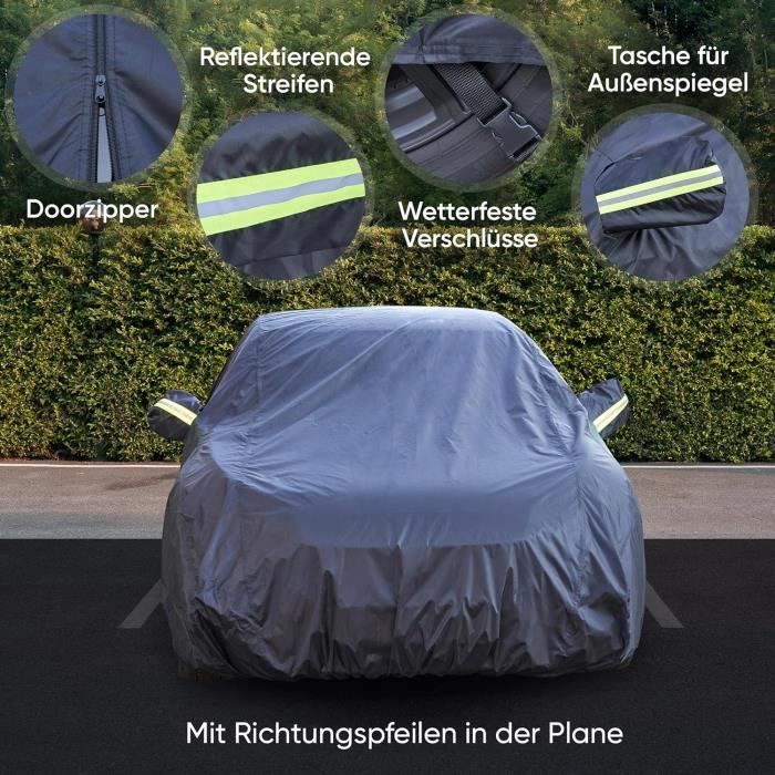 Housse Voiture Imperméable Anti-UV Taille L – Protection Totale SUV Contre Pluie, Neige & Soleil