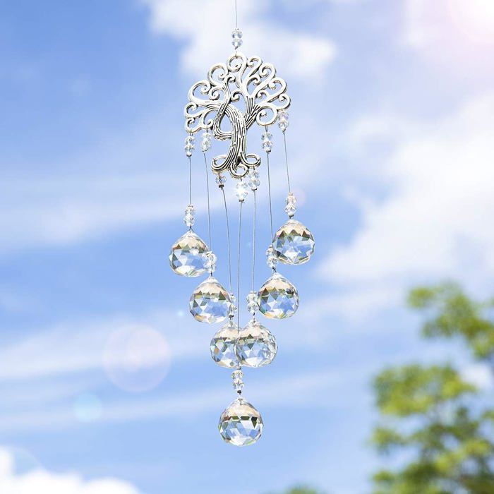 2 Pièces Attrape Soleils, Chakra Arc en Ciel en Cristal | FindTheDeal