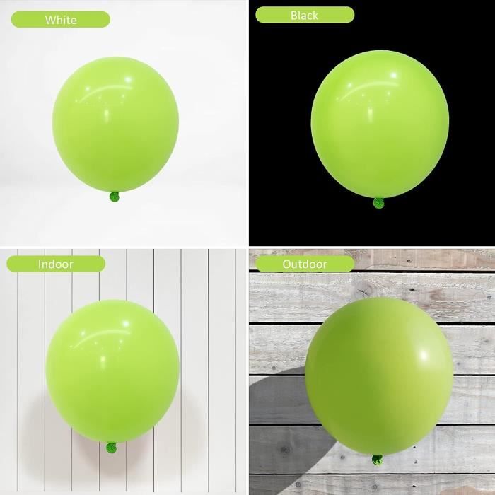 20 ballons vert anis  ballon de baudruche pas cher- Fête en folie