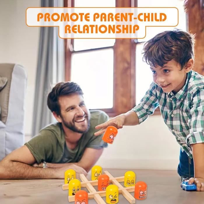 Jeu de société en bois Tic Tac Toe - XO - Jeu de plateau - Pour adultes Jeu de société en bois Tic Tac Toe - XO - Jeu de plateau - Pour adultes