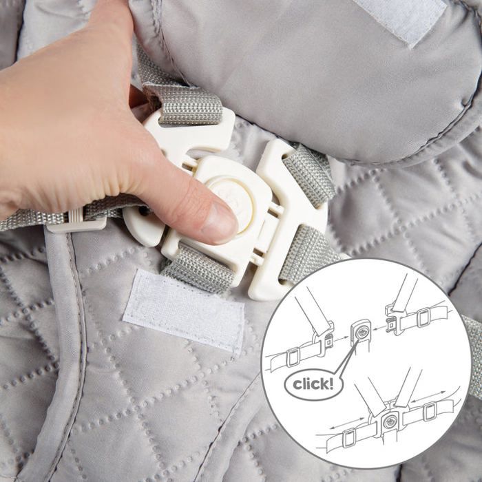 Chaise Haute évolutive 2-en-1 - ROBA - BORN UP - Transat Inclinable Vert Givré 'Roba Style' Inclus - Bois Naturel