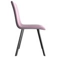 Maison® Lot de 2 Chaises de salle à manger Chaise de Salon Moderne Fauteuil Chaise de cuisine - Rose Velours &867924-3
