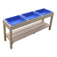 Table à sable et eau en bois AXI | Activité pour bébé | 3 récipients et étagère | 124 x 50 cm-3