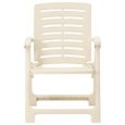 "Top" Chaises de jardin JILI - Fauteuil d'extérieur 2 pcs Plastique Blanc,10 Kg-3