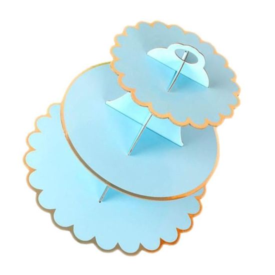 Rose Bleu Jaune à Choisir Homyl 2 Pièces Support à Cupcake Réutilisable en Carton pour Fête Anniversaire Mariage Douche Bébé Bleu