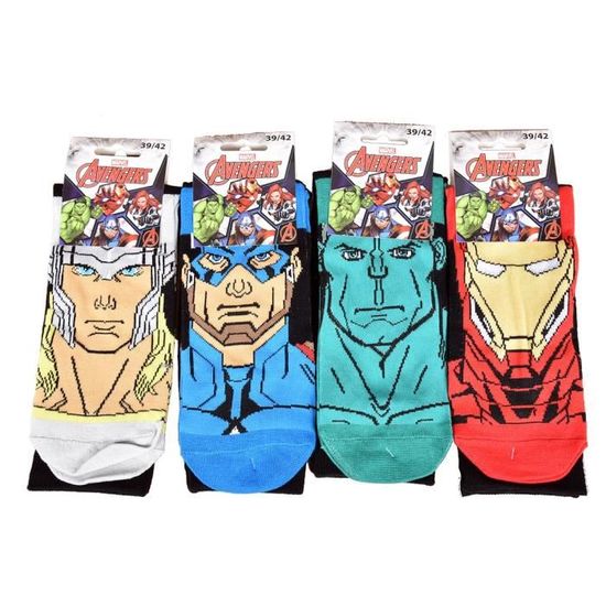 Pack De Chaussettes Marvel Avengers Pour Garçon - Coton Doux, Tailles 23/26 à 35/38 - 12