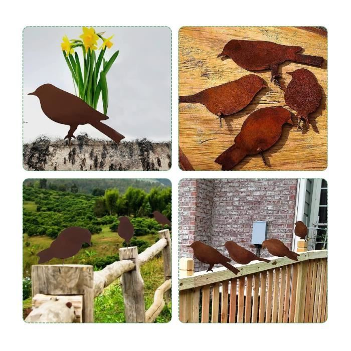Echelle de décoration Gazouillis d'oiseaux, clou de jardin, décoration en  métal aspect rouille OBJET DECORATIF - Cdiscount Maison