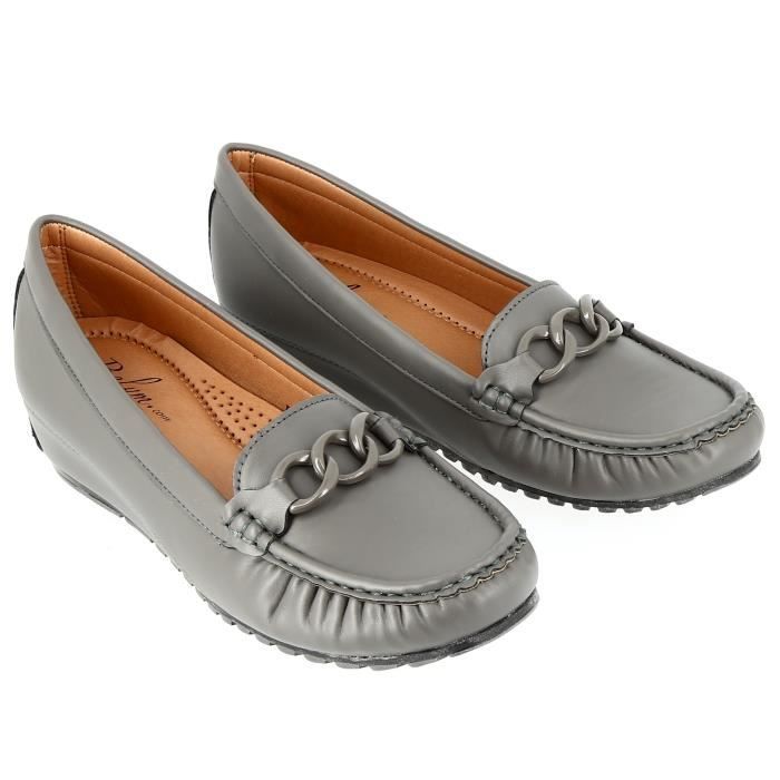Mocassin sale gris femme