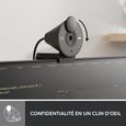 Logitech Brio 300 Webcam Full HD avec confidentialité, micro à réduction de bruit, USB-C - Graphite-4