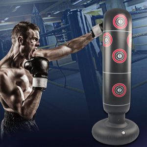 Sac De Frappe Boxe Gonflable Punching Ball Boxe 155 cm De Hauteur