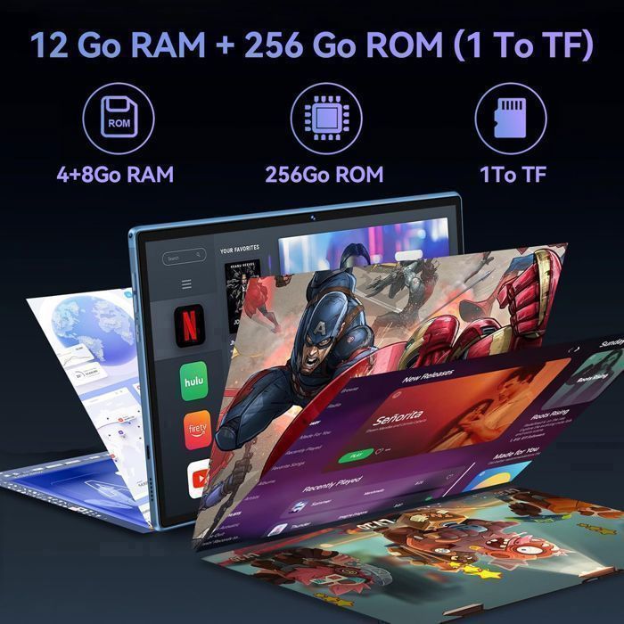 Tablette Teclast 14 Pouces – 8 Go RAM + 256 Go – Avec étui Et Clavier Inclus