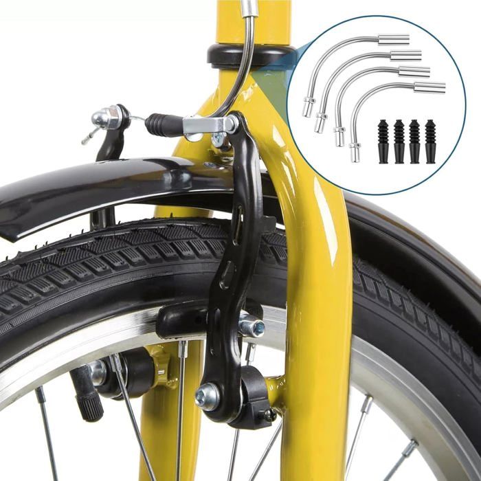 Kit Câble De Frein Bowden Pour Vélo – 2,5 M De Gaine + Fils Acier 1.1m/1.7m + Accessoires – Frein Avant Et Arrière