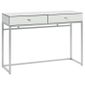 Table Console Miroir Acier Et Verre 107 X 33 X 77 Cm Achat