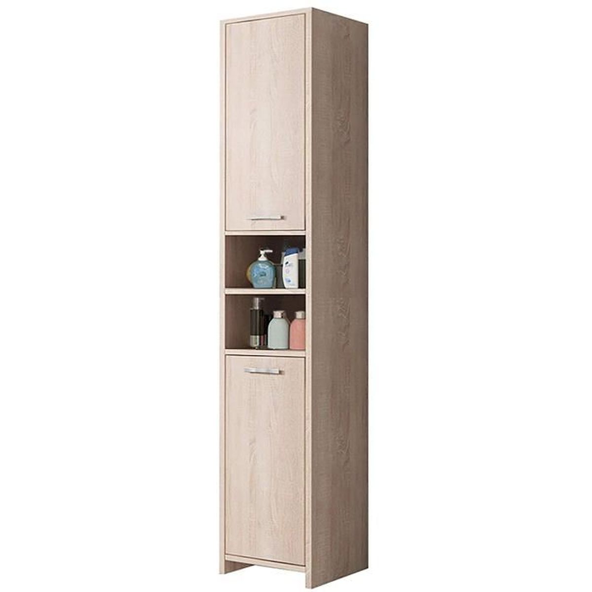 Meuble Salle De Bain Blanc Armoire Colonne Etagere De Rangement