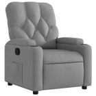 DÉCOSHOP26 Fauteuil relax - DEC - Inclinaison manuelle - Tissu gris clair - Confort optimal - 1 place