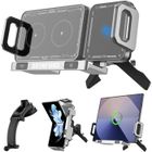UNDERSCORE Support Téléphone Voiture Qi pour Samsung Galaxy Z Fold/Flip & iPhone 16/15, Chargeur Sans Fil à Double Bobine Rotatif