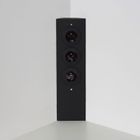 CUISISSIMO Prise cuisine ESQUINA - Bloc 3 prises Soft Touch noir